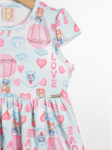 Vestido Infantil Para Menina - AZUL