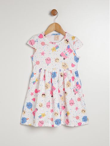 Vestido Infantil Para Menina - OFF WHITE