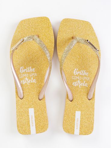 Chinelo Glitter Feminino DOURADO