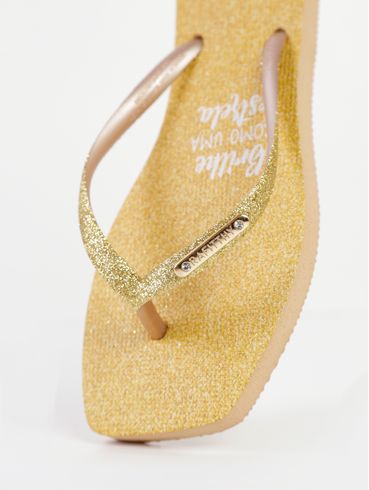 Chinelo Glitter Feminino DOURADO