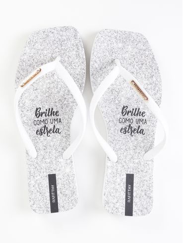 Chinelo Glitter Feminino BRANCO