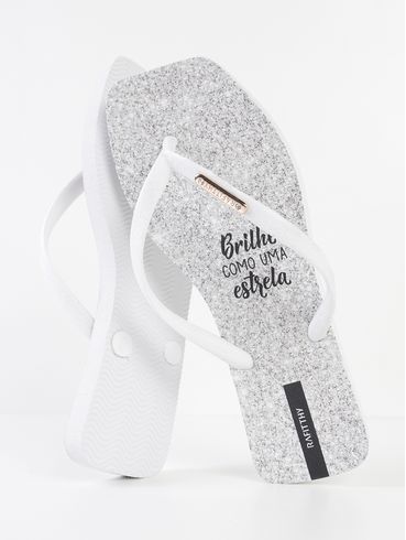 Chinelo Glitter Feminino BRANCO