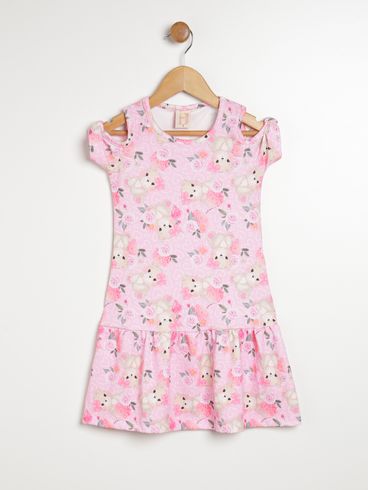 Vestido Infantil Para Menina - ROSA