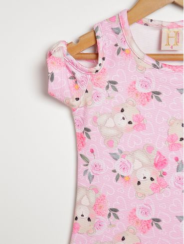 Vestido Infantil Para Menina - ROSA