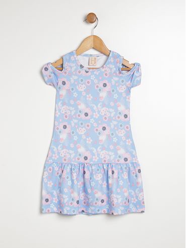 Vestido Infantil Para Menina - AZUL