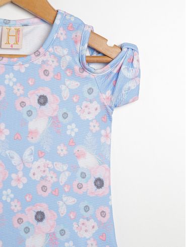 Vestido Infantil Para Menina - AZUL