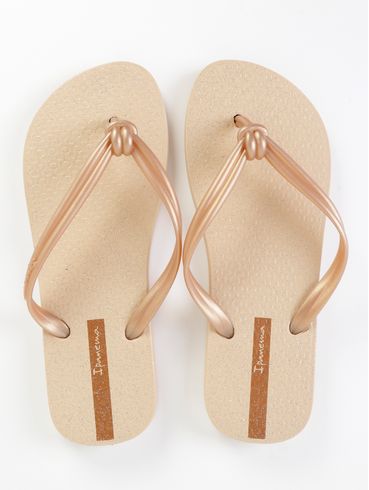 Chinelo Ipanema Feminino BEGE/DOURADO