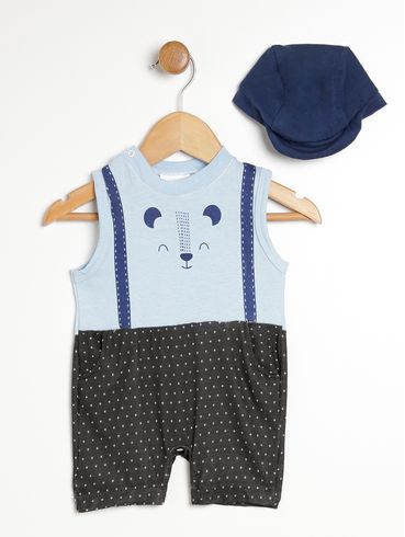 Macacão Infantil Para Bebê- AZUL