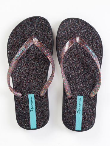 Chinelo Ipanema Juvenil Para Menina - PRETO/AZUL