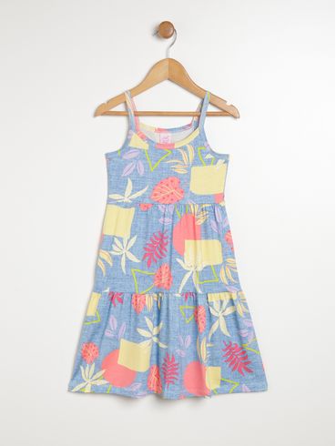 Vestido Juvenil Para Menina - AZUL