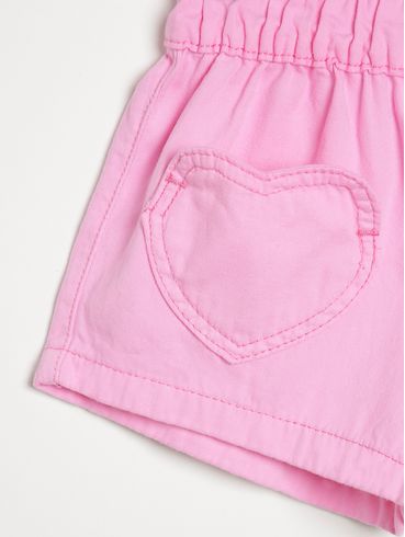 Short Sarja Infantil Para Menina - ROSA