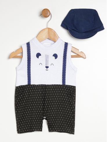 Macacão Infantil Para Bebê- BRANCO