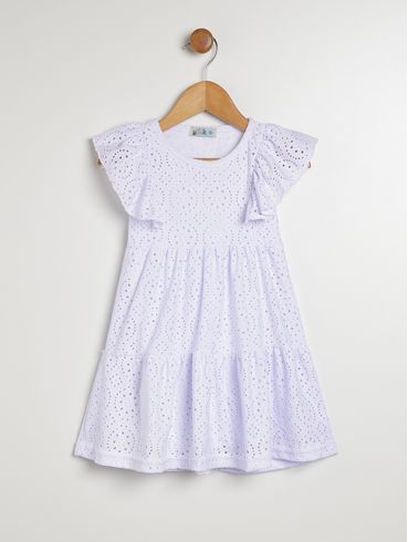 Vestido Laise Flik Infantil Para Menina - BRANCO