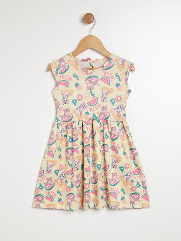 Vestido Infantil Para Menina - AMARELO