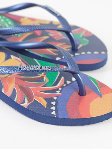 Chinelo Havaianas Slim Tropical Feminino MARINHO