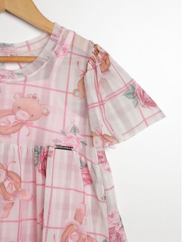 Vestido Infantil Para Menina - ROSA