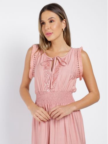 Vestido Longo Feminino NUDE