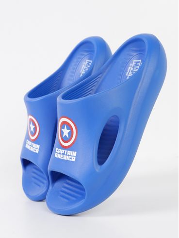 Chinelo Slide Grendene Marvel Juvenil Para Menino AZUL