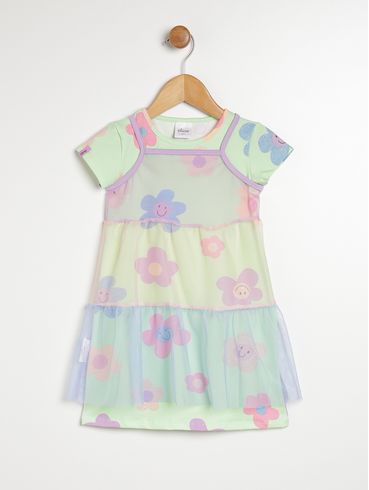 Vestido Infantil Para Menina - VERDE