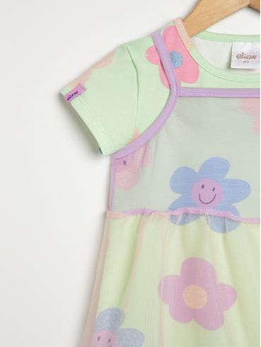 Vestido Infantil Para Menina - VERDE