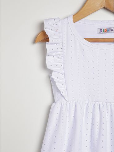 Vestido Kid+ Infantil Para Menina - BRANCO