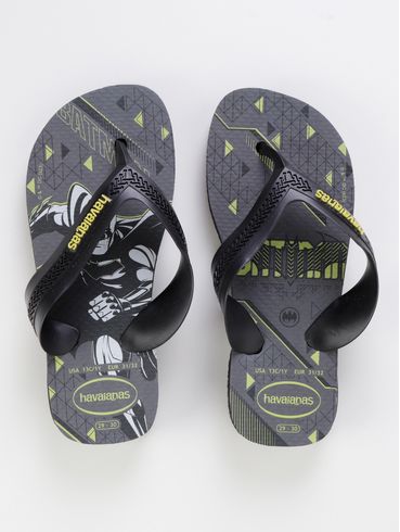 Chinelo Havaianas Batman Juvenil Para Menino - PRETO/AMARELO