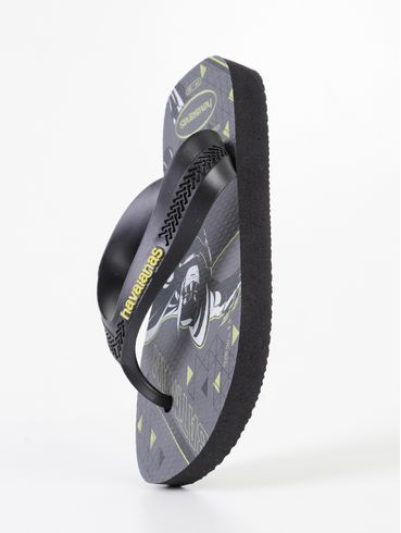 Chinelo Havaianas Batman Juvenil Para Menino - PRETO/AMARELO