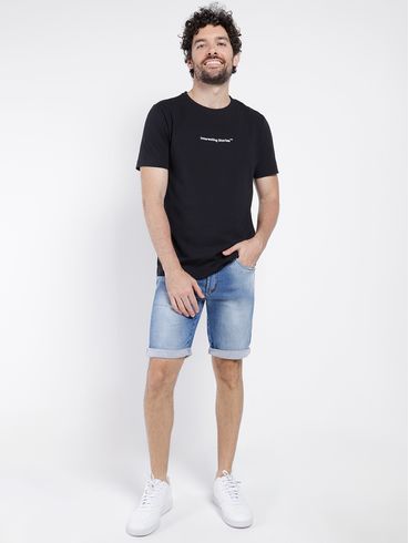 Bermuda Jeans Masculina AZUL