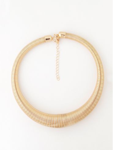 Colar Chocker Mola Espiralada DOURADO