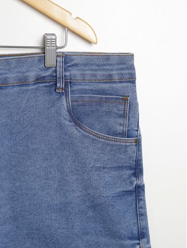 Short Jeans Plus Size Feminino AZUL