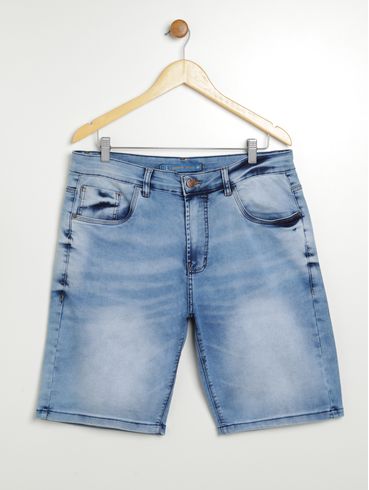 Bermuda Jeans Plus Size Masculina AZUL