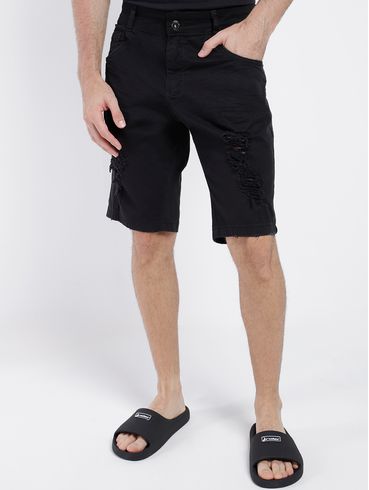 Bermuda Sarja Masculina PRETO
