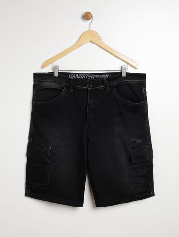 Bermuda Cargo Gangster Plus Size Masculina PRETO
