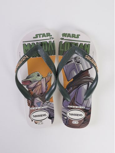 Chinelo Havaianas Star Wars Juvenil Para Menino - BEGE