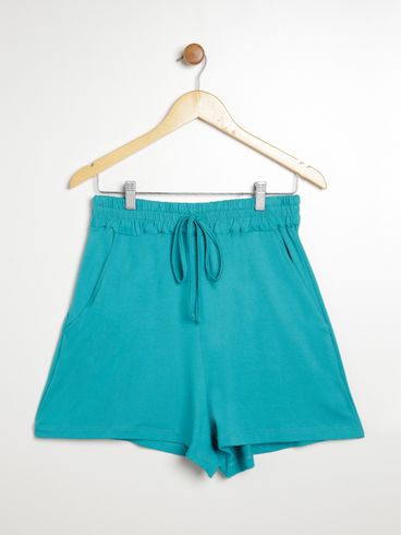 Short Moletinho Plus Size Feminino AZUL