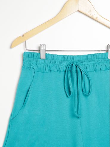 Short Moletinho Plus Size Feminino AZUL