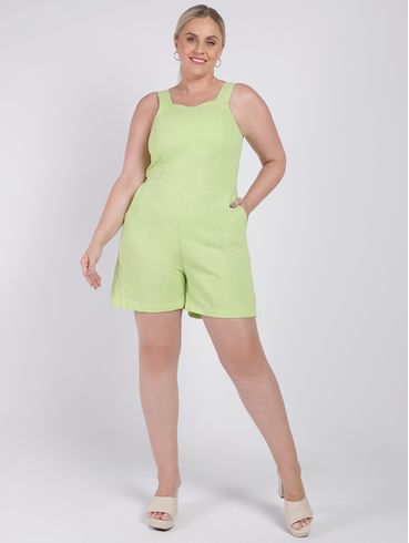 Macacão Plus Size Feminino VERDE CLARO