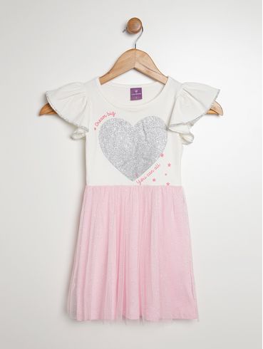 Vestido Infantil Para Menina - OFF WHITE