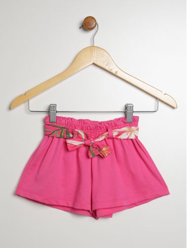 Short Moletinho Infantil Para Menina - ROSA