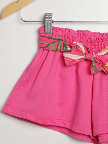 Short Moletinho Infantil Para Menina - ROSA