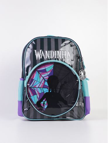 Mochila Escolar Wandinha Infantil - PRETO