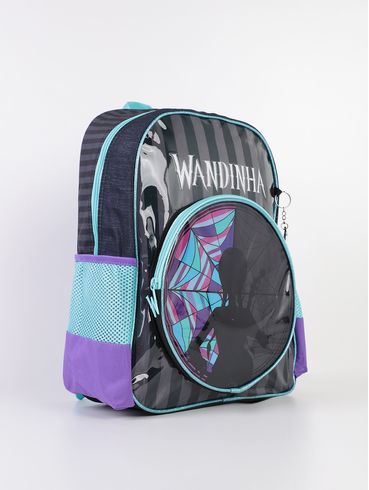 Mochila Escolar Wandinha Infantil - PRETO