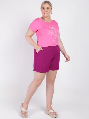 Short Plus Size Feminino PINK