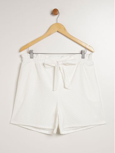 Short Autentique Plus Size Feminino BRANCO