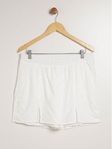 Short Autentique Plus Size Feminino BRANCO