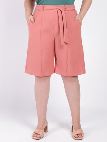 Short Alfaiataria Plus Size Feminino TELHA