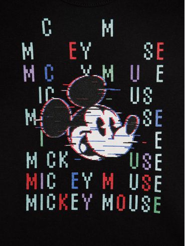 Camiseta Mickey Mouse Infantil Para Menino - PRETO