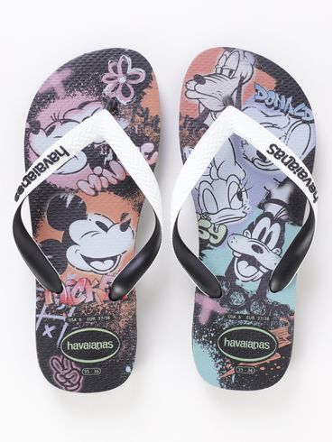 Chinelo Disney Havaianas Feminina BEGE/PRETO