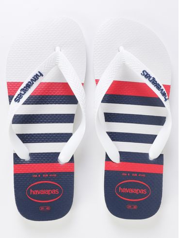 Chinelo Havaianas Masculino BRANCO/MARINHO