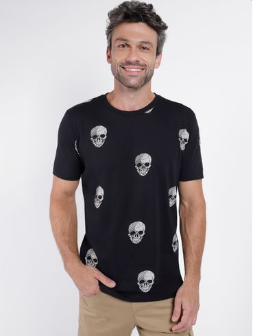 Camiseta Manga Curta Vels Masculina PRETO